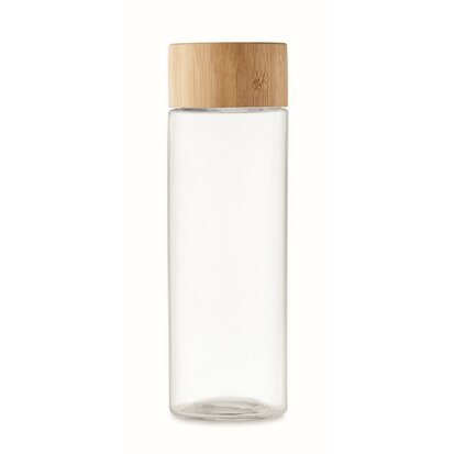 Glazen fles 500ml bamboe dop AMELAND