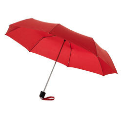 3-sectie paraplu rood