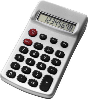 calculator zilver