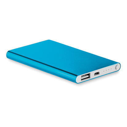 alu powerbank blauw