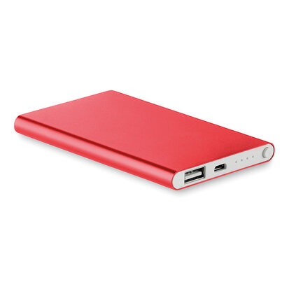 alu powerbank rood