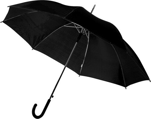 zwarte paraplu geboven handvat
