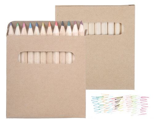 12 kleurpotloden in kartonnen doosje Lea sample