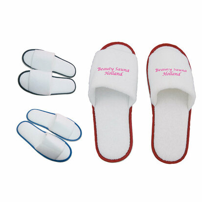 Paar slippers, open teen sample