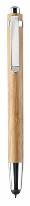 Bamboe balpen met touch tip sample