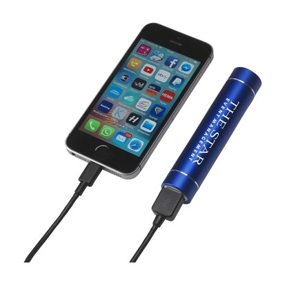 PowerFlash powerbankblauw telefoon