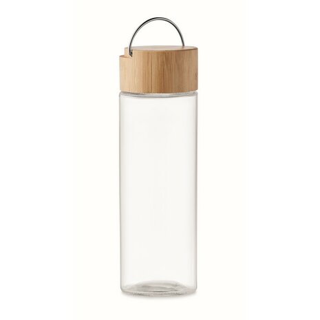 Glazen fles 500ml bamboe dop AMELAND