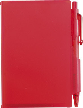kunststof notitieboek rood