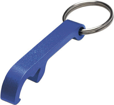 Flesopener sleutelhange blauw