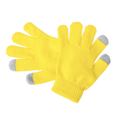 touchscreen handschoen geel