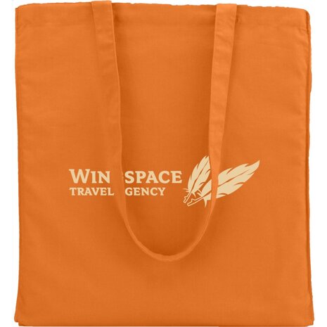 colour square bag oranje plat