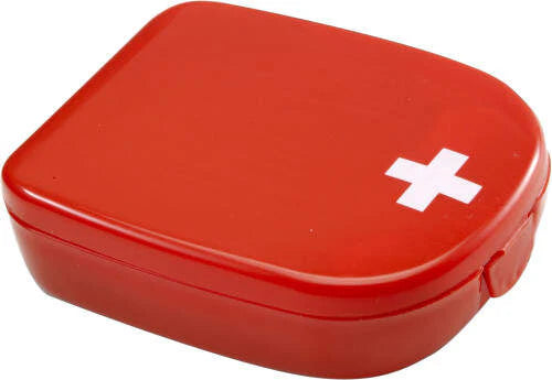 EHBO setje in cassette rood 2 kleuren tp 3549