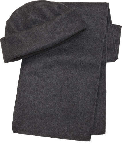 Muts en sjaal van fleece blauw 1 kleur zd 8158