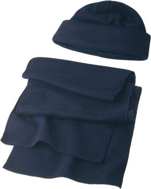 Muts en sjaal van fleece grijs 3 kleuren tr 8161