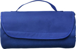 Fleece deken met draagband zwart 1 kleur tr 3796