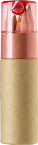 Koker met 6 potloden geel Full colour 6731