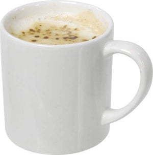 Porseleinen mok (0,17 liter). wit 3 kleuren kd 9548