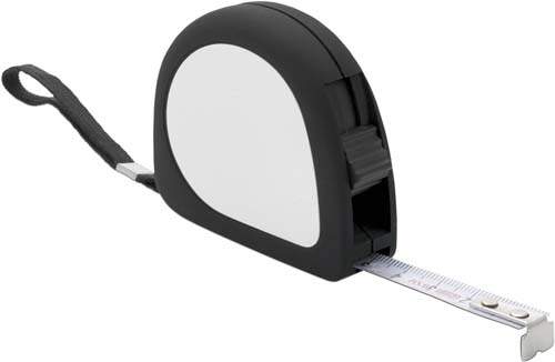 Rolbandmaat, 3 meter zwart 2 kleuren tp 9956