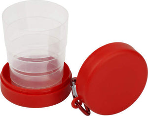 Opvouwbare drinkbeker wit onbedrukt 8701