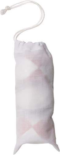 Set van 3 gekleurde jongleerballen in witte pouch.   sample
