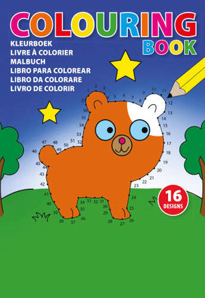 Kleurboek voor kinderen meerkleurig onbedrukt 6518