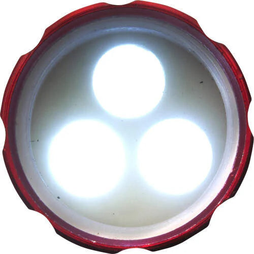 Aluminium zaklamp met 3 LED rood 2 kleuren tp 656