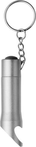 Aluminium zaklamp/flesopener zwart 2 kleuren tp 669