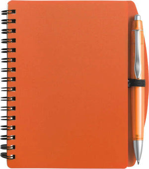 Notitieboekje (A6), incl. balpen. oranje 1 kleur tp 8437