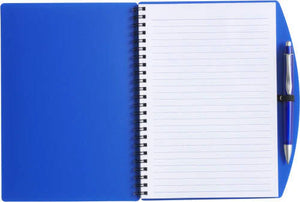 Notitieboekje (A5), incl. balpen. wit 3 kleuren tp 8431