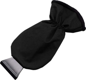Zwarte ijskrabber met fleece gevoerde want rood 1 kleur tr 13918