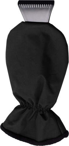 Zwarte  ijskrabber met fleece gevoerde want   sample