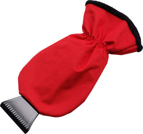 Zwarte  ijskrabber met fleece gevoerde want   sample