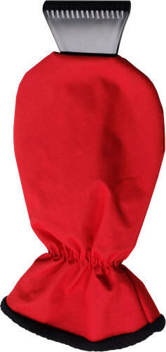 Zwarte  ijskrabber met fleece gevoerde want   sample