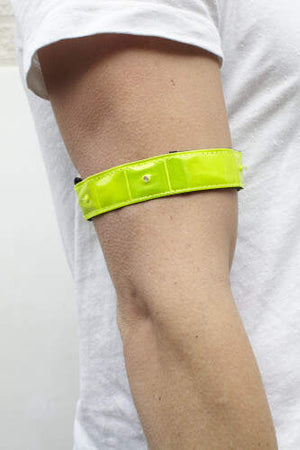 Reflecterend strap met led geel onbedrukt 9759
