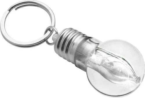 Sleutelhanger met lamp zilver 2 kleuren tp 11444