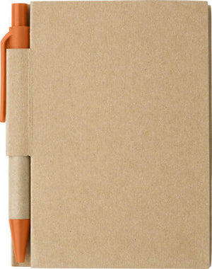 Notitieboekje met balpen zwart 2 kleuren tp 8481
