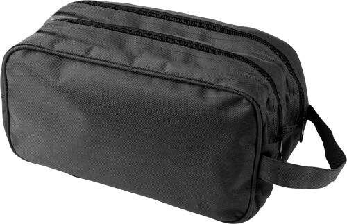Polyester toilettas (600D) zwart 1 kleur tr 9520
