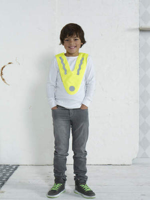Kinder reflecterend vest geel 1 kleur tr 6379