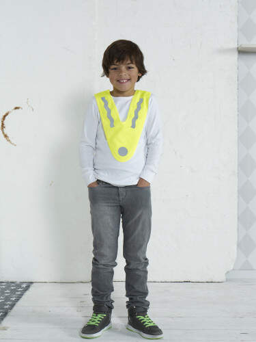 Kinder reflecterend vest geel 1 kleur tr 6379