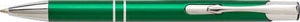 Aluminium balpen met hoogglans groen 4 kleuren tp 606