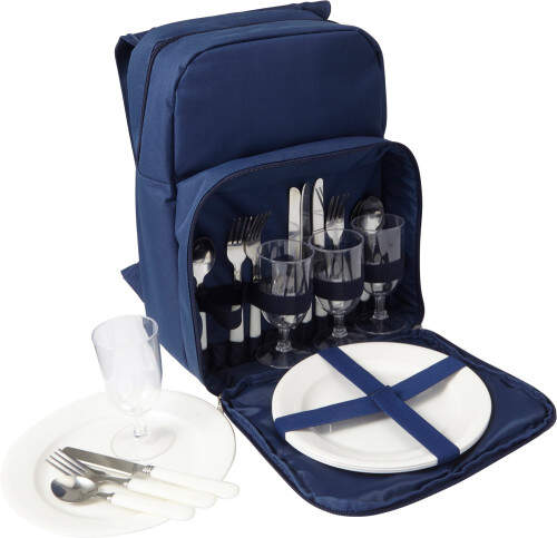 Picknick koelrugzak, 4 personen blauw 1 kleur tr 9278