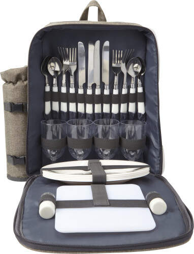 Picknick koelrugzak, 4 personen lichtgrijs 1 kleur tr 9282