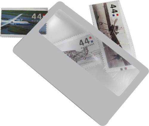 Dun vergrootglas model 'creditcard'. bedrukken