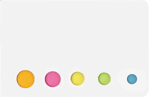 Memoboekje met 5 verschillende kleuren zwart onbedrukt 7829