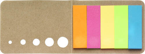 Memoboekje met 5 verschillende kleuren zwart 4 kleuren tp 7828