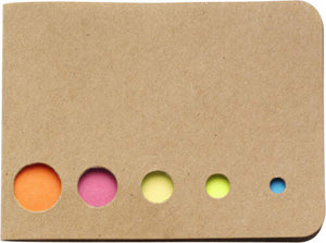 Memoboekje met 5 verschillende kleuren zwart 3 kleuren tp 7827