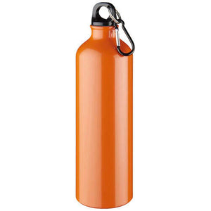 Pacific drinkfles met karabijnhaak zilver 2 kleuren tp 8913
