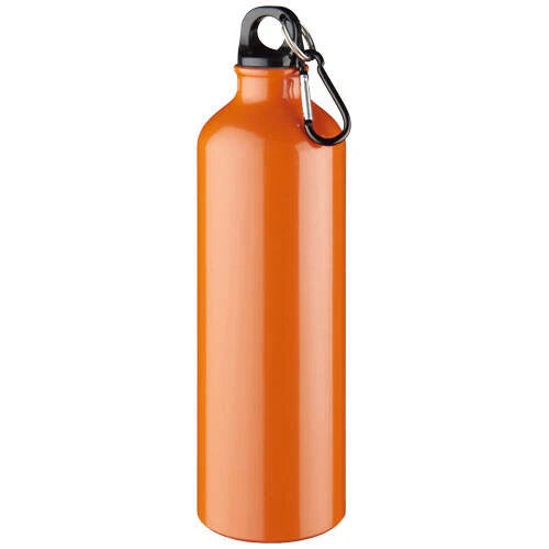 Pacific drinkfles met karabijnhaak zilver 2 kleuren tp 8913