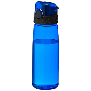 Capri 700 ml tritan sportfles transparant blauw 2 kleuren tp 2163