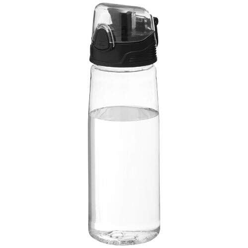 Capri 700 ml tritan sportfles transparant blauw 3 kleuren tp 2164